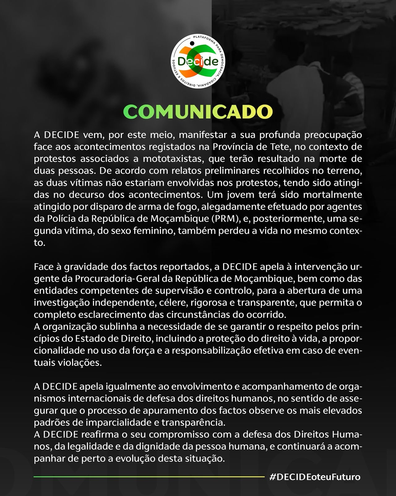 Comunicado: Violência Policial na Província de Tete